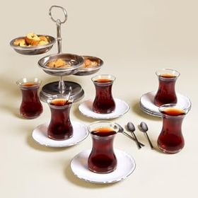 Porland Maria Platin 12 Parça 6 Kişilik Çay Takımı