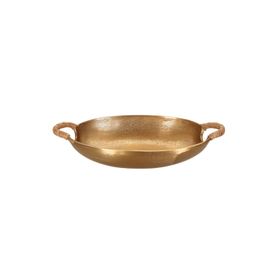 Porland Milos 40x23x9 cm Altın Oval Derin Tepsi