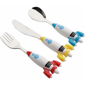 Porland Mini Rocket 3 Parça Çocuk Çatal Kaşık Bıçak Takımı