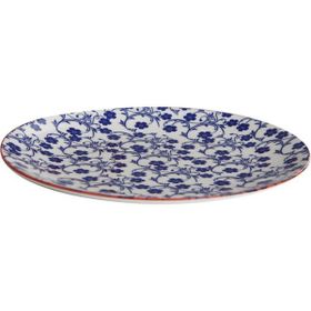 Porland Mix Match Kobalt Mavi Desenli 22 cm Yuvarlak Tabak