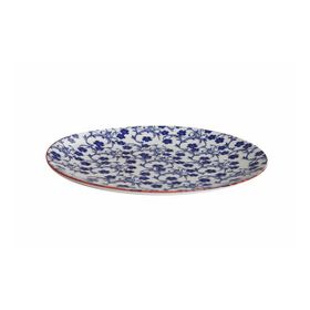 Porland Mix Match Kobalt Mavi Desenli 22 cm Yuvarlak Tabak