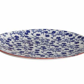 Porland Mix Match Kobalt Mavi Desenli 22 cm Yuvarlak Tabak