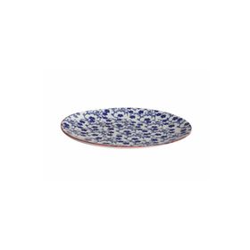 Porland Mix Match Kobalt Mavi Desenli 22 cm Yuvarlak Tabak