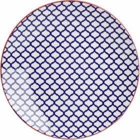 Porland Mix-Match Mavi 27 cm Porselen Düz Tabak