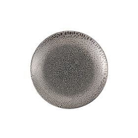 Porland Moire 17 cm Gri Düz Tabak