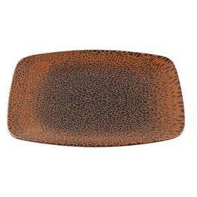 Porland Moire 27 cm Kahverengi Kayık Tabak