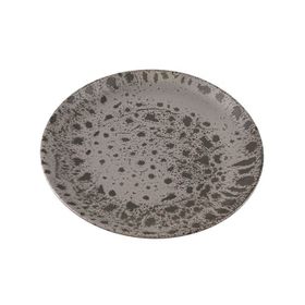 Porland Moire Gri 25 cm Düz Tabak