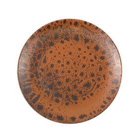 Porland Moire Kahverengi 25 cm 6 Adet Düz Tabak