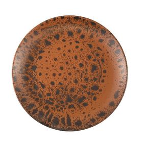 Porland Moire Kahverengi 31 cm 6 Adet Düz Tabak