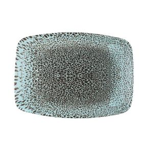 Porland Moire Turkuaz 27 cm Kayık Tabak