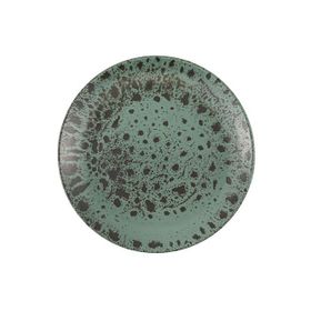 Porland Moire Yeşil 25 cm 6 Adet Düz Tabak