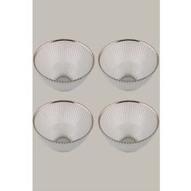 Porland Moon 15 cm 4’lü Gümüş Kase