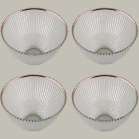 Porland Moon 15 cm 4’lü Gümüş Kase