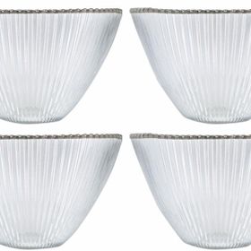 Porland Moon 22 cm 4'lü Gümüş Kase