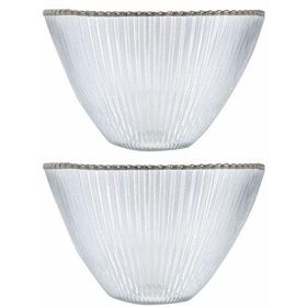 Porland Moon Gümüş 2'li 22 cm Kase Seti