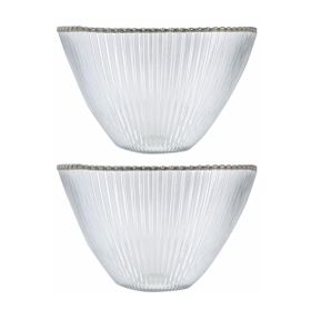 Porland Moon Gümüş 2'li 22 cm Kase Seti