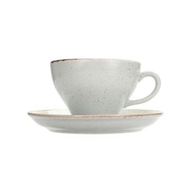 Porland More Grace Seasons Gri 365 cc Tabaklı Çay Fincanı