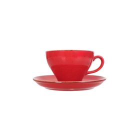 Porland More Grace Seasons Kırmızı Tabaklı 365 cc Çay Fincanı