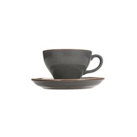 Porland More Grace Seasons Koyu Gri 365 cc Tabaklı Çay Fincanı