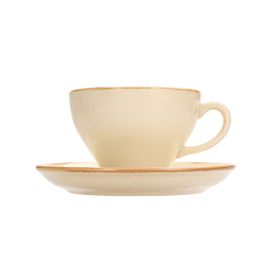 Porland More Grace Seasons Sarı 365 cc 6 Adet Tabaklı Çay Fincanı