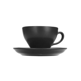 Porland More Grace Seasons Siyah Tabaklı 365 cc Çay Fincanı