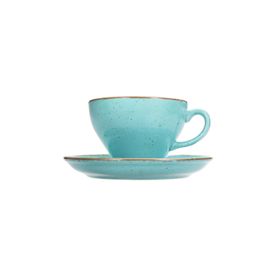 Porland More Grace Seasons Turkuaz 365 cc Tabaklı Çay Fincanı