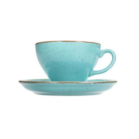 Porland More Grace Seasons Turkuaz 365 cc Tabaklı Çay Fincanı