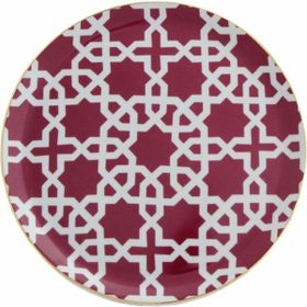 Porland Morocco D5 Fuşya 24 cm 6 Adet Düz Tabak