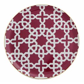 Porland Morocco D5 Fuşya 24 cm 6 Adet Düz Tabak