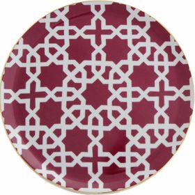 Porland Morocco D5 Fuşya 24 cm 6 Adet Düz Tabak