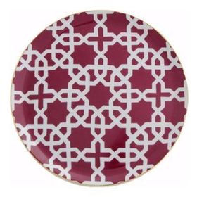 Porland Morocco D5 Fuşya 24 cm 6 Adet Düz Tabak