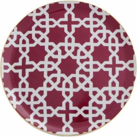 Porland Morocco D5 Fuşya 24 cm 6 Adet Düz Tabak