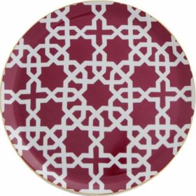 Porland Morocco D5 Fuşya 24 cm 6 Adet Düz Tabak
