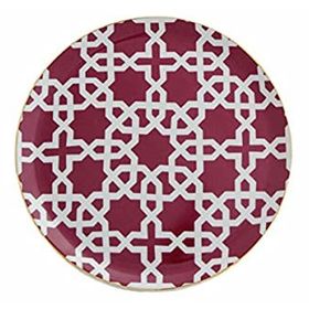 Porland Morocco D5 Fuşya 24 cm 6 Adet Düz Tabak