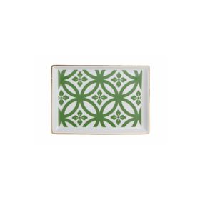 Porland Morocco Desen 1 Yeşil 18x13 cm Porselen Kahvaltı Tabağı