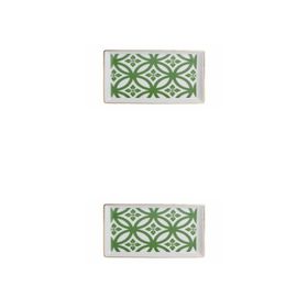 Porland Morocco Desen 1 Yeşil 18x13 cm Porselen Kahvaltı Tabağı