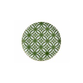 Porland Morocco Desen 1 Yeşil 24 cm Düz Tabak