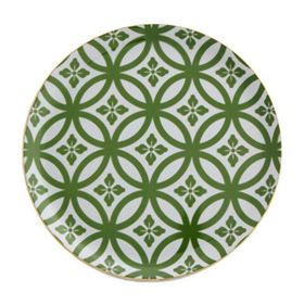 Porland Morocco Desen 1 Yeşil 24 cm Düz Tabak