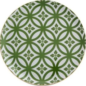 Porland Morocco Desen 1 Yeşil 24 cm Düz Tabak