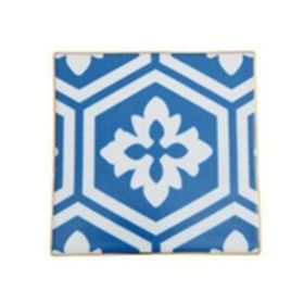 Porland Morocco Desen 2 Mavi 10x10 cm Bardak Altlığı