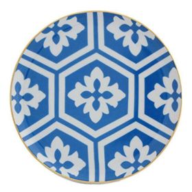 Porland Morocco Desen 2 Mavi 17 cm Düz Tabak