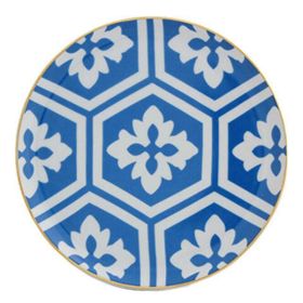Porland Morocco Desen 2 Mavi 17 cm Düz Tabak