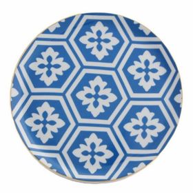 Porland Morocco Desen 2 Mavi 24 cm Düz Tabak