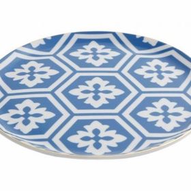 Porland Morocco Desen 2 Mavi 24 cm Düz Tabak