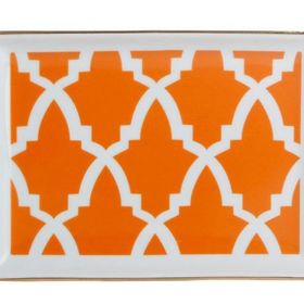 Porland Morocco Desen 3 Turuncu 18x13 cm Porselen Kahvaltı Tabağı