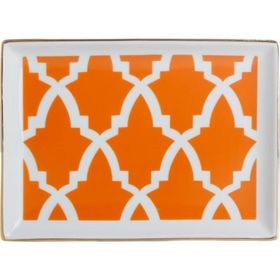 Porland Morocco Desen 3 Turuncu 18x13 cm Porselen Kahvaltı Tabağı