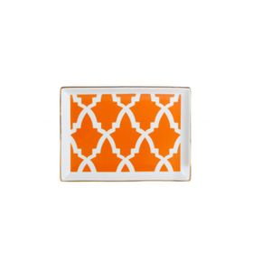Porland Morocco Desen 3 Turuncu 18x13 cm Porselen Kahvaltı Tabağı