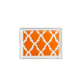 Porland Morocco Desen 3 Turuncu 18x13 cm Porselen Kahvaltı Tabağı