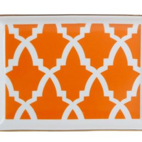 Porland Morocco Desen 3 Turuncu 18x13 cm Porselen Kahvaltı Tabağı