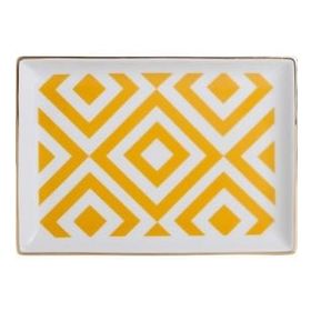 Porland Morocco Desen 4 Sarı 18 cm Kahvaltı Tabağı